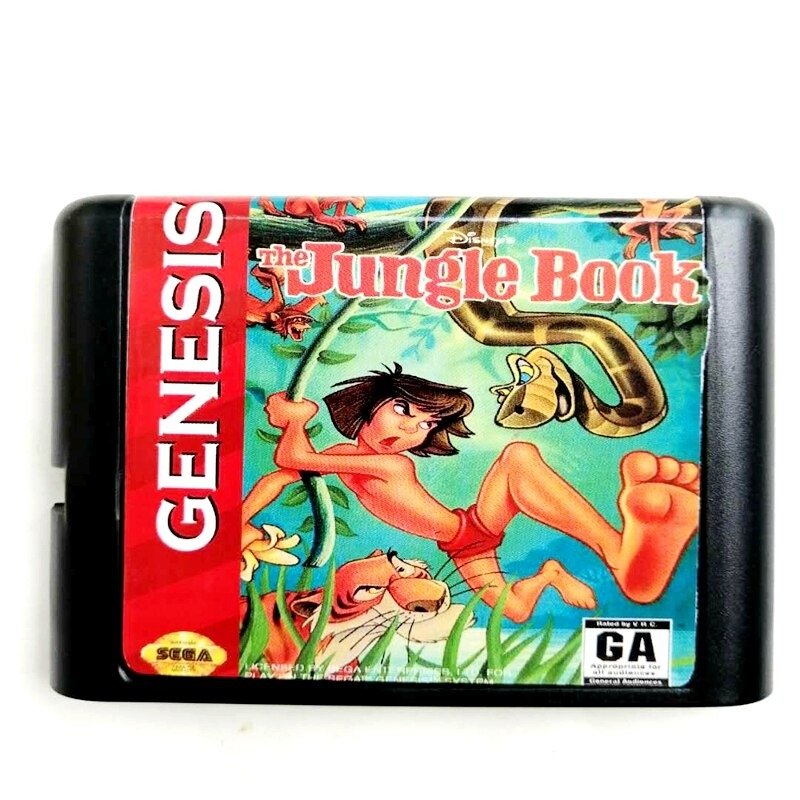 The Jungle Book 16-Bit Fits Sega Genesis Mega Drive Game Repro