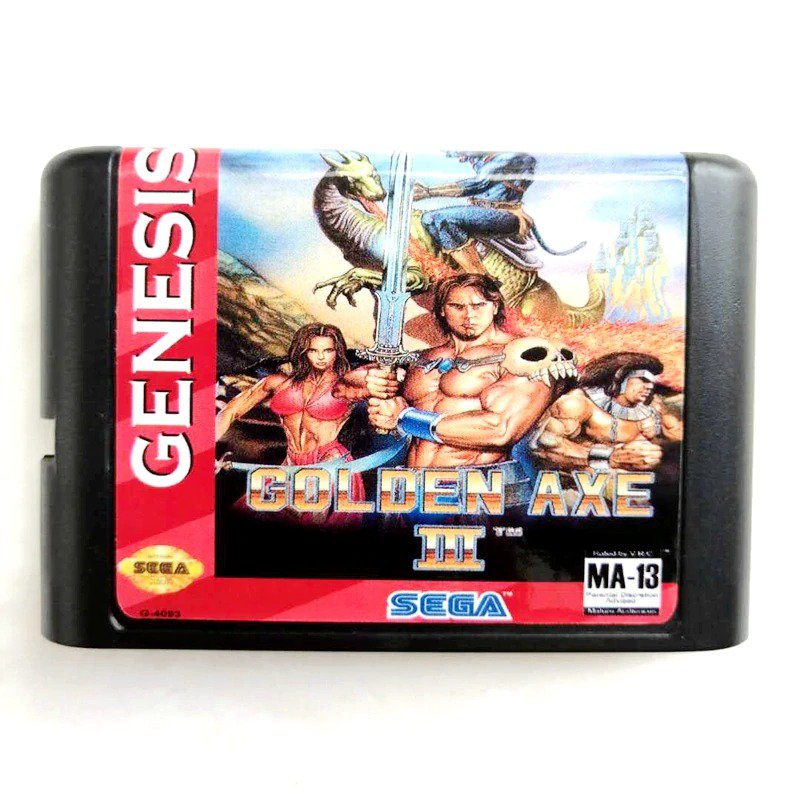 Golden Axe 3 16-Bit Fits Sega Genesis Mega Drive Game Repro