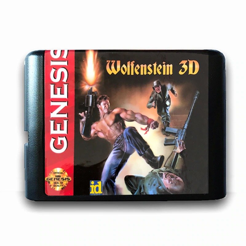 Wolfenstein 3d 16-Bit Fits Sega Genesis Mega Drive Game Repro