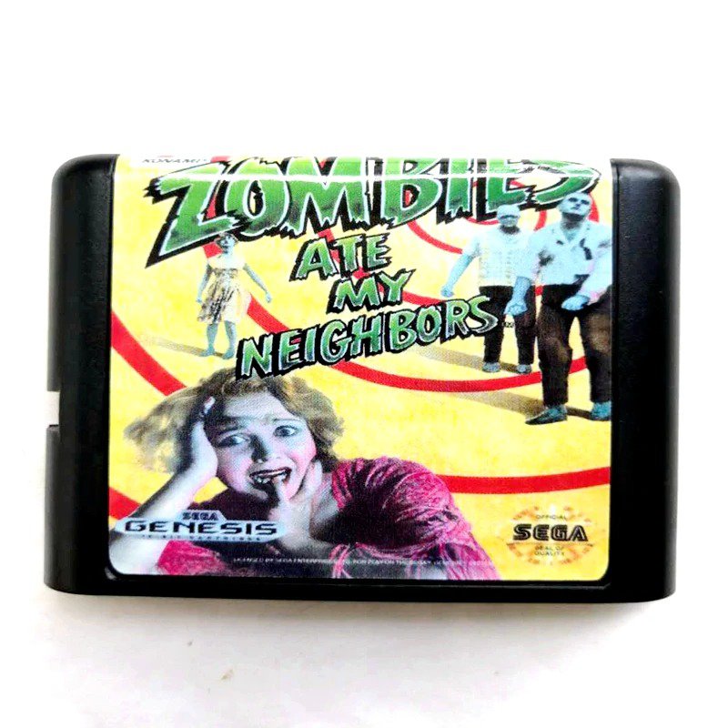 Zombie Ate My Neighbors 16-Bit Fits Sega Genesis Mega Drive Game Repro