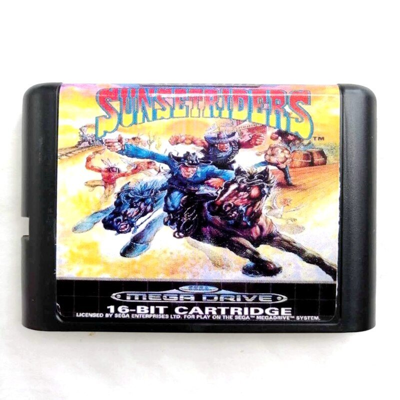 Sunset Riders 16-Bit Fits Sega Genesis Mega Drive Game Repro