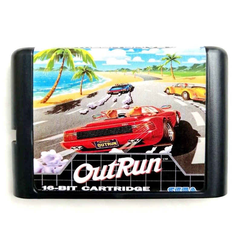 Out Run 16-Bit Fits Sega Genesis Mega Drive Game Repro