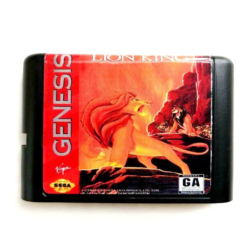 Lion King 16-Bit Fits Sega Genesis Mega Drive Game Repro