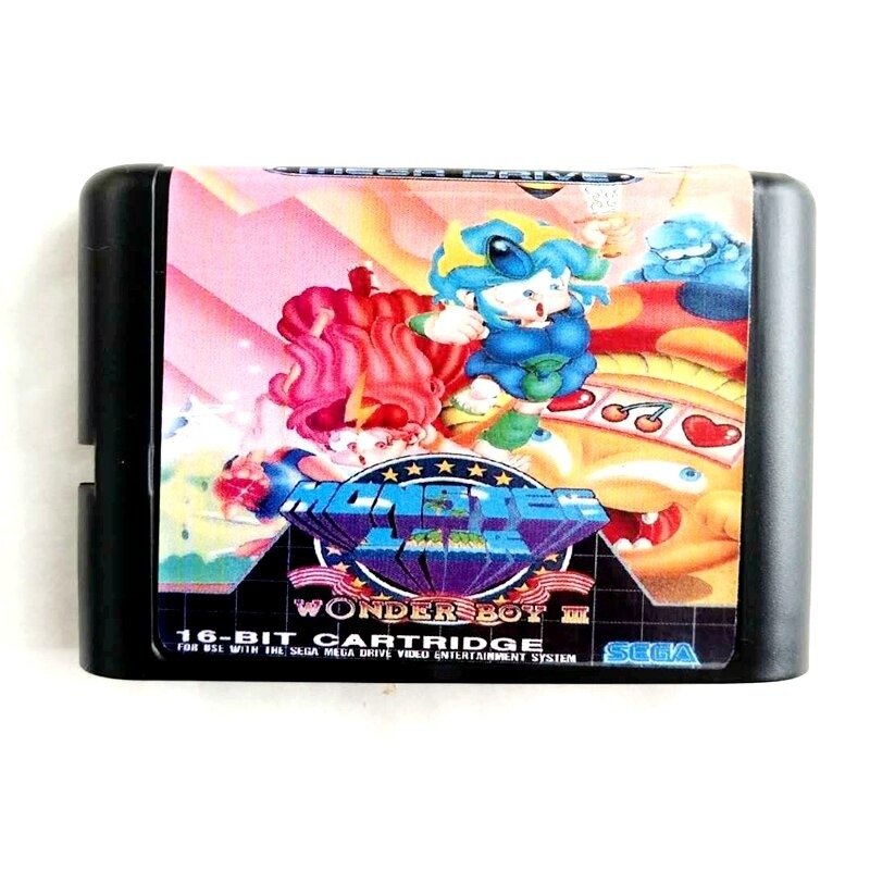 Wonderboy III 3 16-Bit Fits Sega Genesis Mega Drive Game Repro