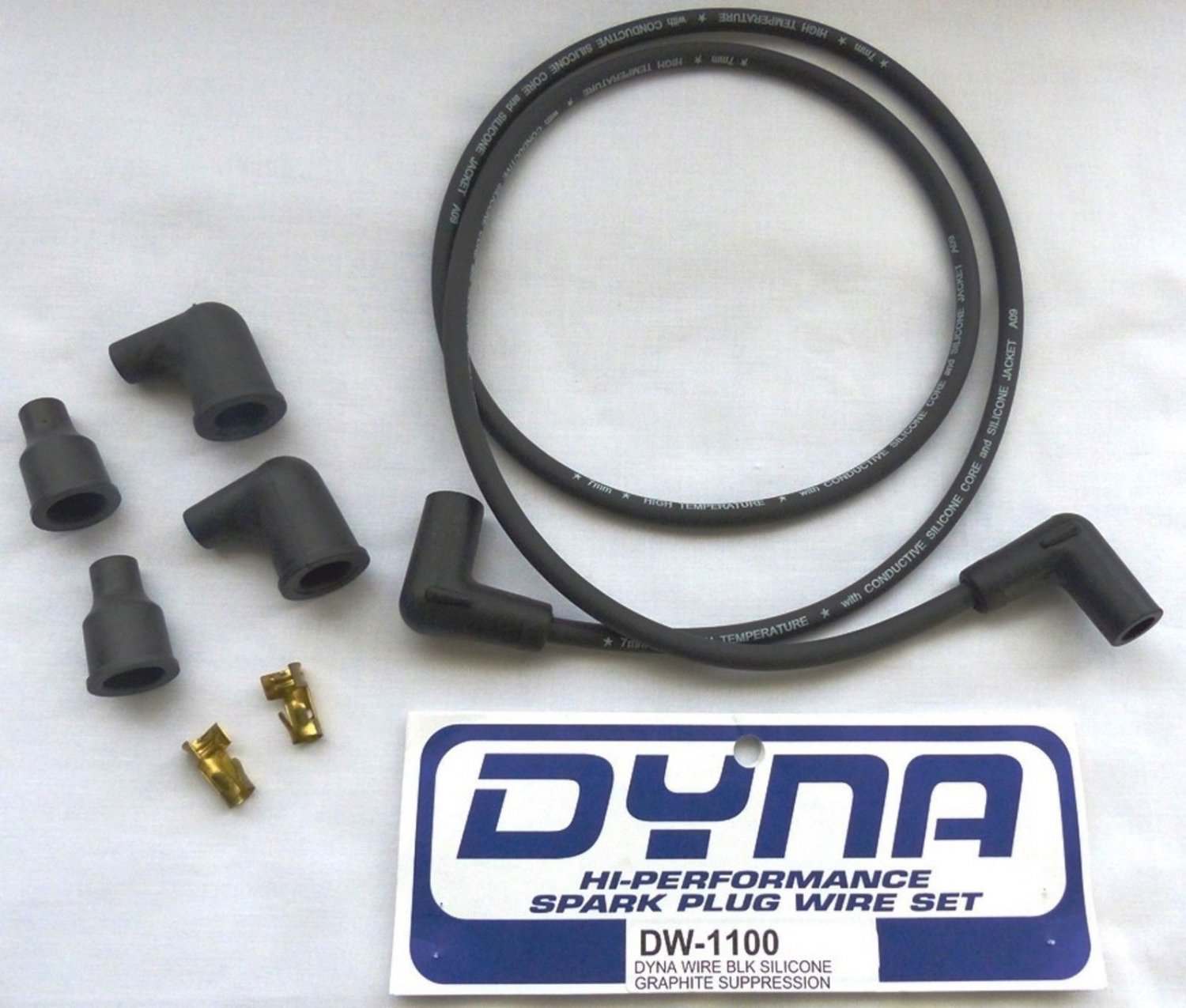 Dynatek Spark Plug Wire Kit DW1100 Black Silicone Graphite Suppression