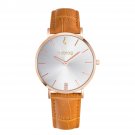 Noblag Flame Luxury Women's Watches Tan Leather Strap Champagne 36mm