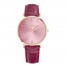 Noblag Flame Luxury Women's Watches Purple Leather Strap Pink Dial 36mm