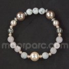 Rose Quartz and Howlite Blush Bracelet - Medium