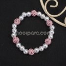 Pink Disco Pearl Bracelet - Medium