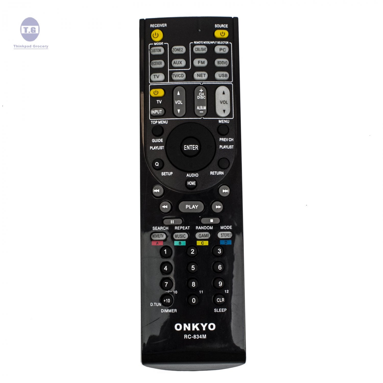 New Remote Control for ONKYO TX-NR616 TX-NR626 HT-S5400 AV Receiver RC-834M