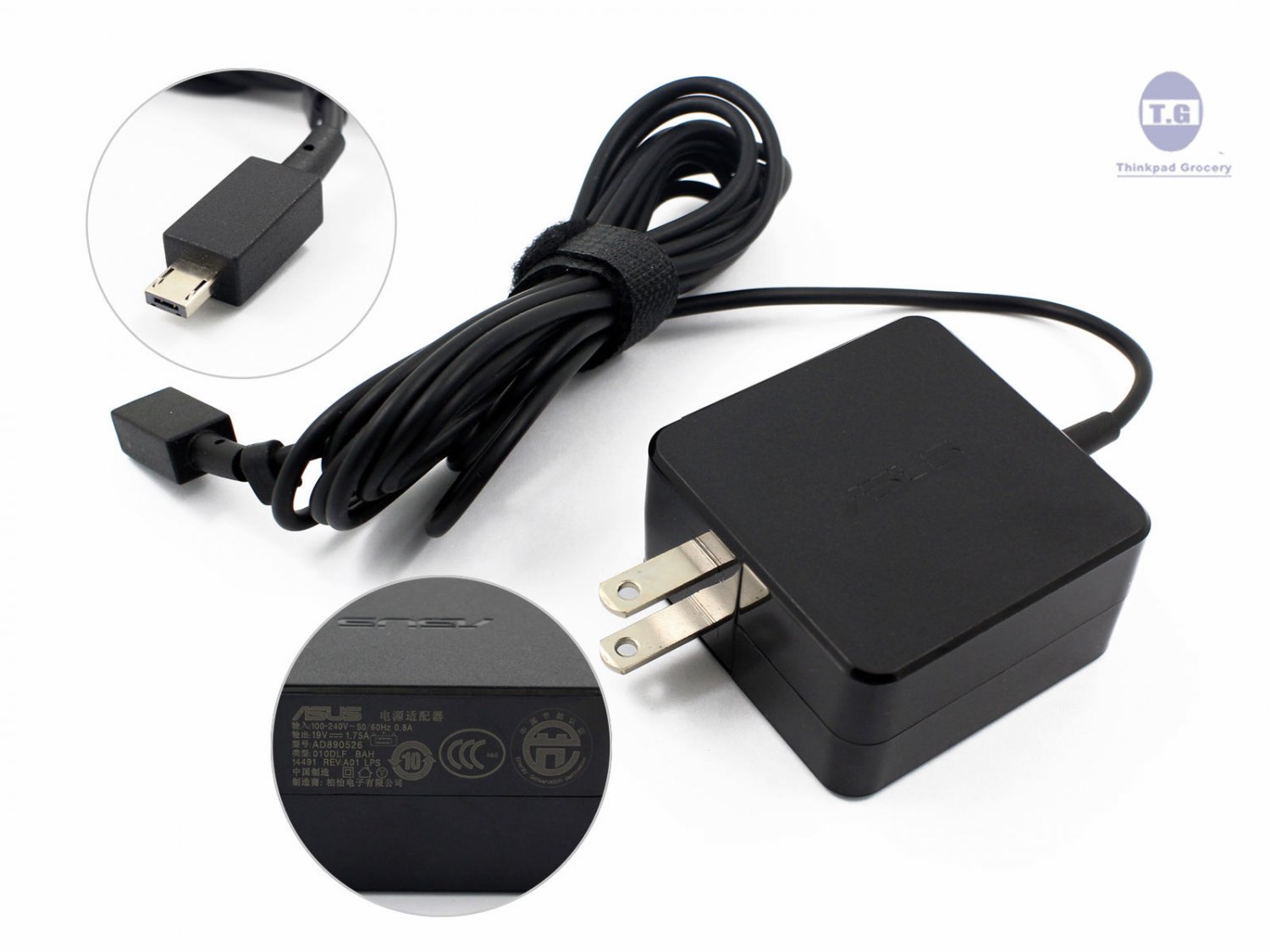 Caricabatteria ASUS X205T Caricabatteria 19V 1.75A Per ASUS EeeBook X205T X205TA - Alimentatore UK Con Cavo, 33W Caricabatteria Notebook ASUS - Foto 2