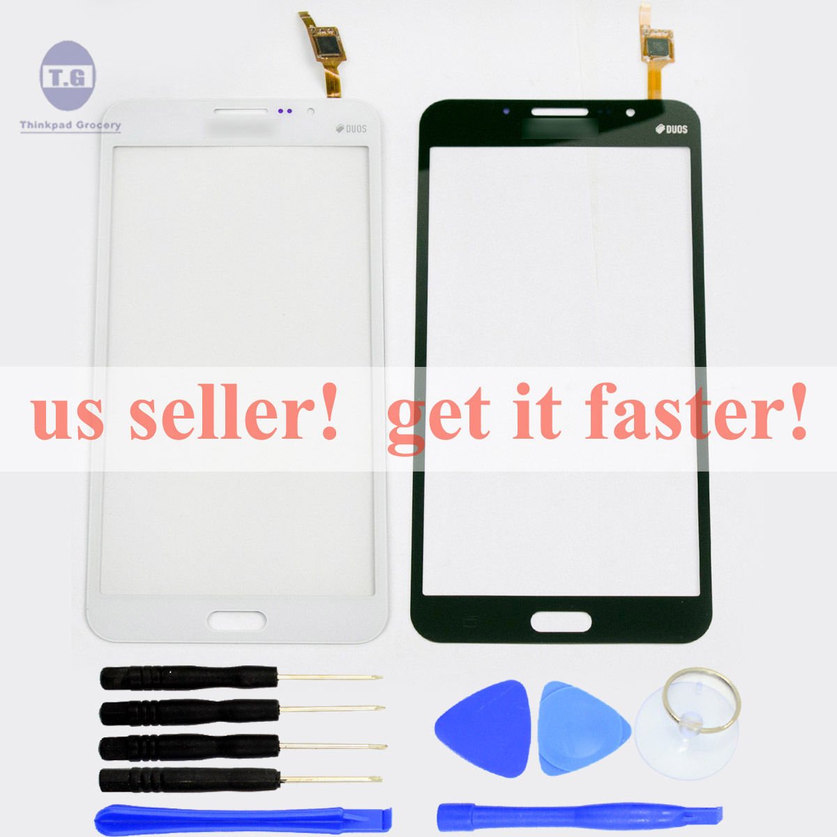 Black White Touch Digitizer Glass For Samsung Galaxy Mega 2 G750 A F Adhesive US