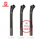 TOSEEK 3K Full Carbon MTB Road Bike Lay Back Seat Post 27.2 / 30.8 / 31.6 x350mm