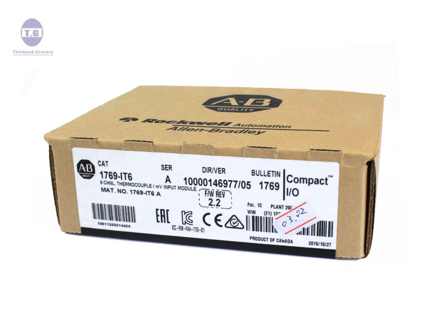 New in Box Allen Bradley AB Catalog  1769-IT6 PLC Input Moudle Ser A