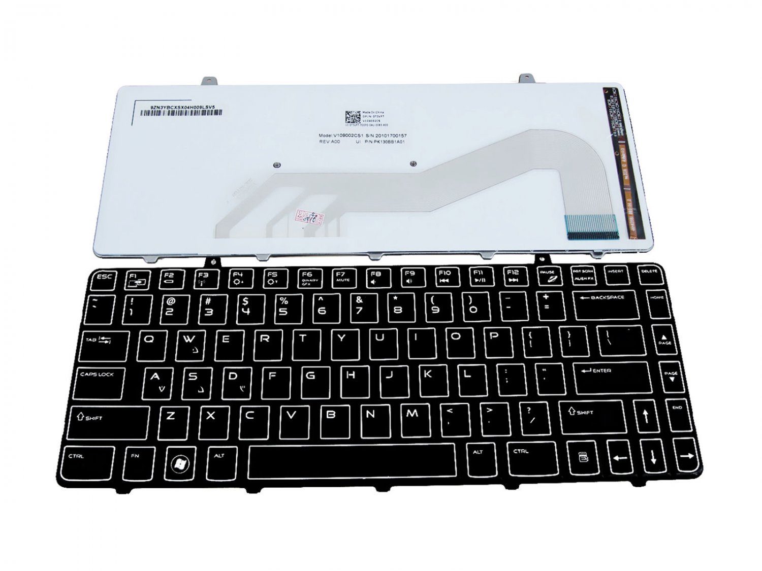 New Dell Alienware M11x R1 Backlit Keyboard 0t3vft V109002cs1 Pk130bb1a01 Us