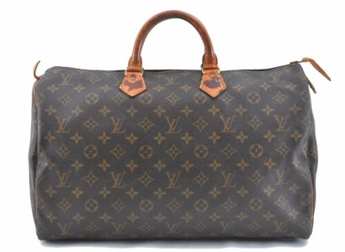 Authentic Louis Vuitton Monogram Speedy 40 Hand Bag M41522 LV E2180