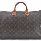 Authentic Louis Vuitton Monogram Speedy 40 Hand Bag M41522 LV E2180