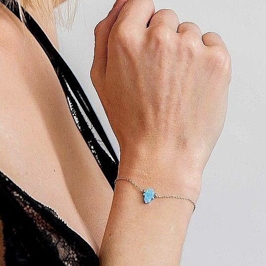Hamsa Hand Bracelet Evil Eye Jewelry Turkish Jewelry 925 Sterling Silver Chain
