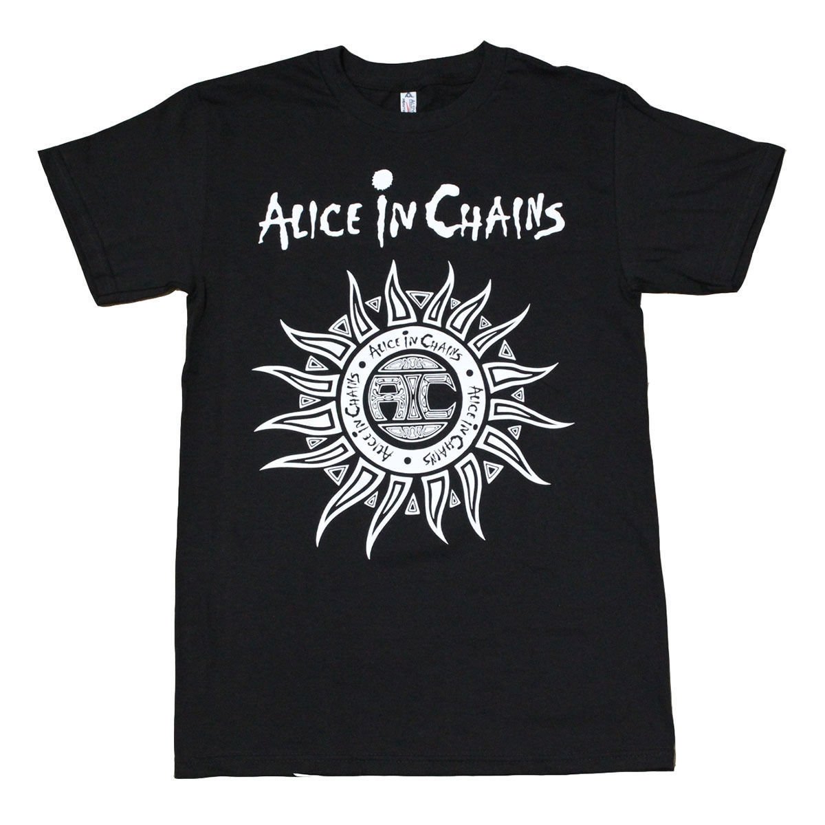 Alice in Chains Sun Logo Men's TShirt Black TShirt Clothing