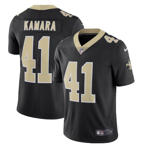 Size XL Men's Alvin Kamara #41 New Orleans Saints Limited Player Jersey Black