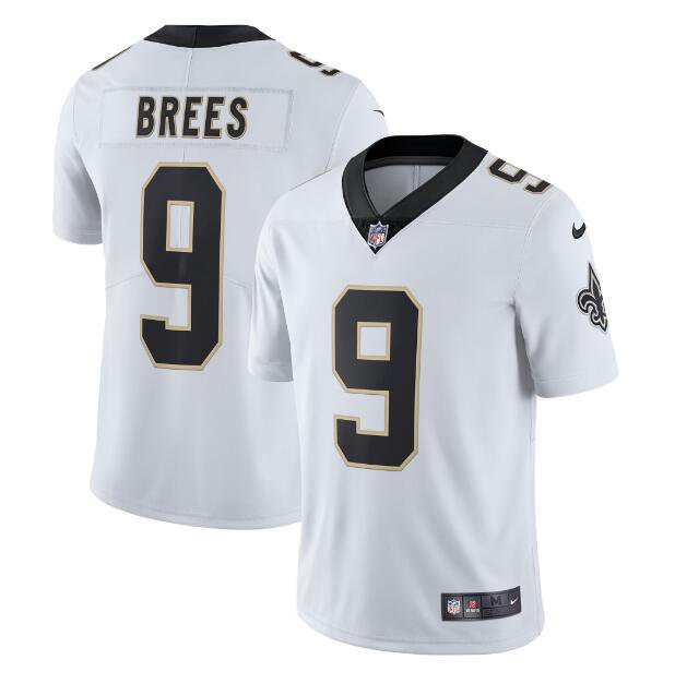 Size XL Men's Drew Brees #9 New Orleans Saints Limited Player Jersey White