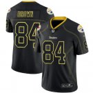 Size M Men's Antonio Brown #84 Pittsburgh Steelers Limited Player Jersey Black Shadow