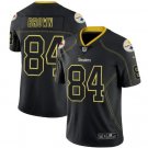 Size XL Men's Antonio Brown #84 Pittsburgh Steelers Limited Player Jersey Black Shadow