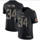 Men's Walter Payton #34 Bears Rush Limited Jersey Black Hyphenation