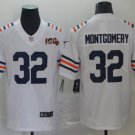 Men's David Montgomery #32 Bears 2019 100th Season Alternate Classic Limited Jersey White