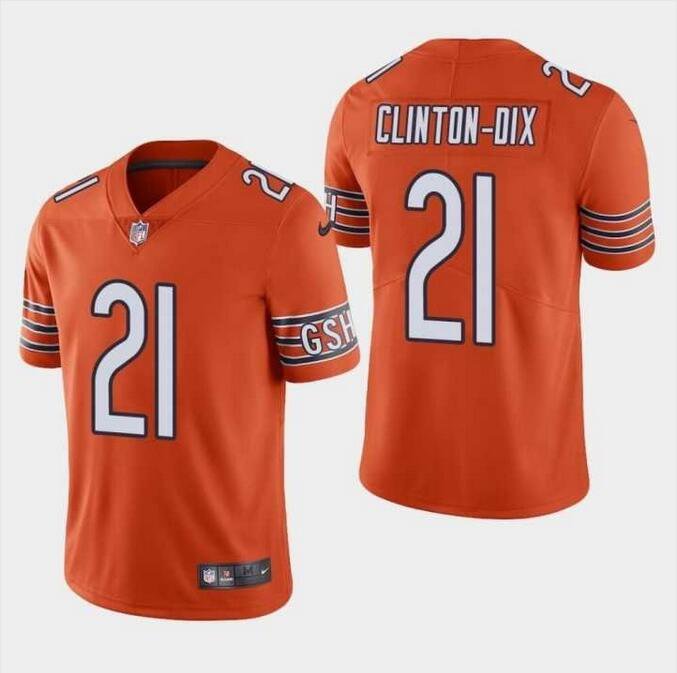 Men's Ha Ha Clinton-Dix #21 Bears Rush Limited Jersey Orange