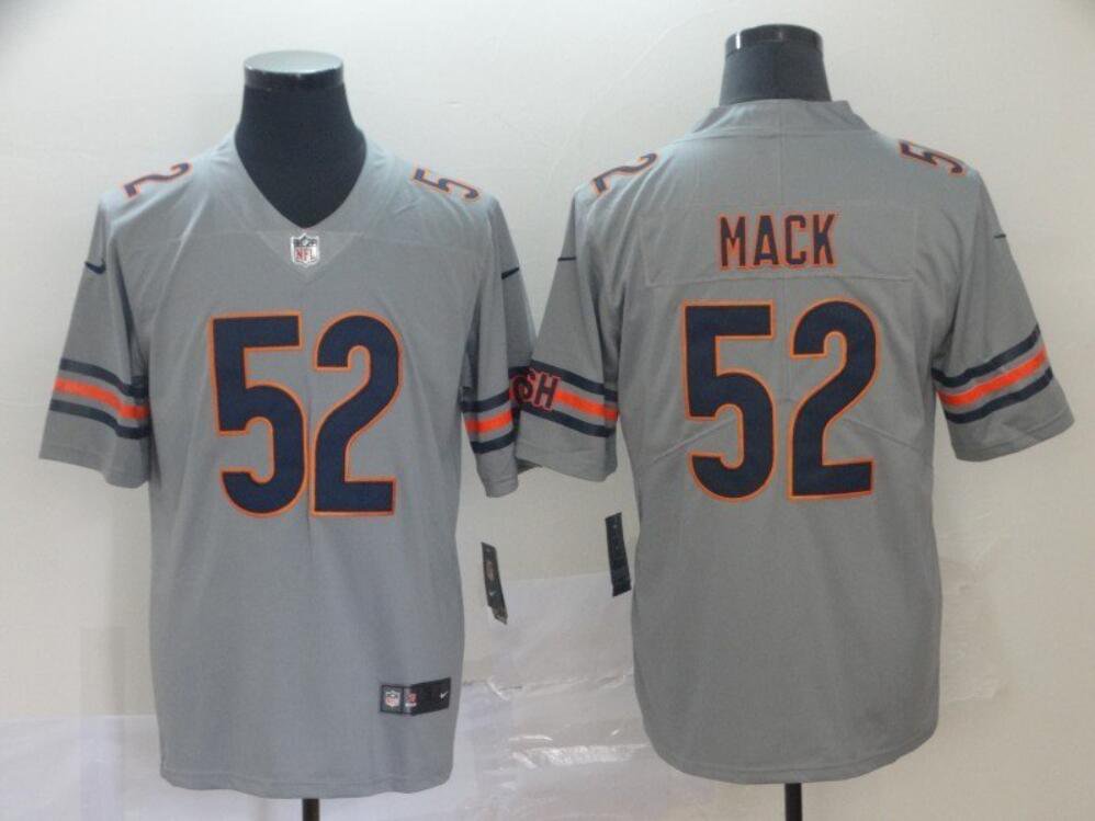 Men's Khalil Mack #52 Bears Inverted Legend Limited Player Jersey Silver