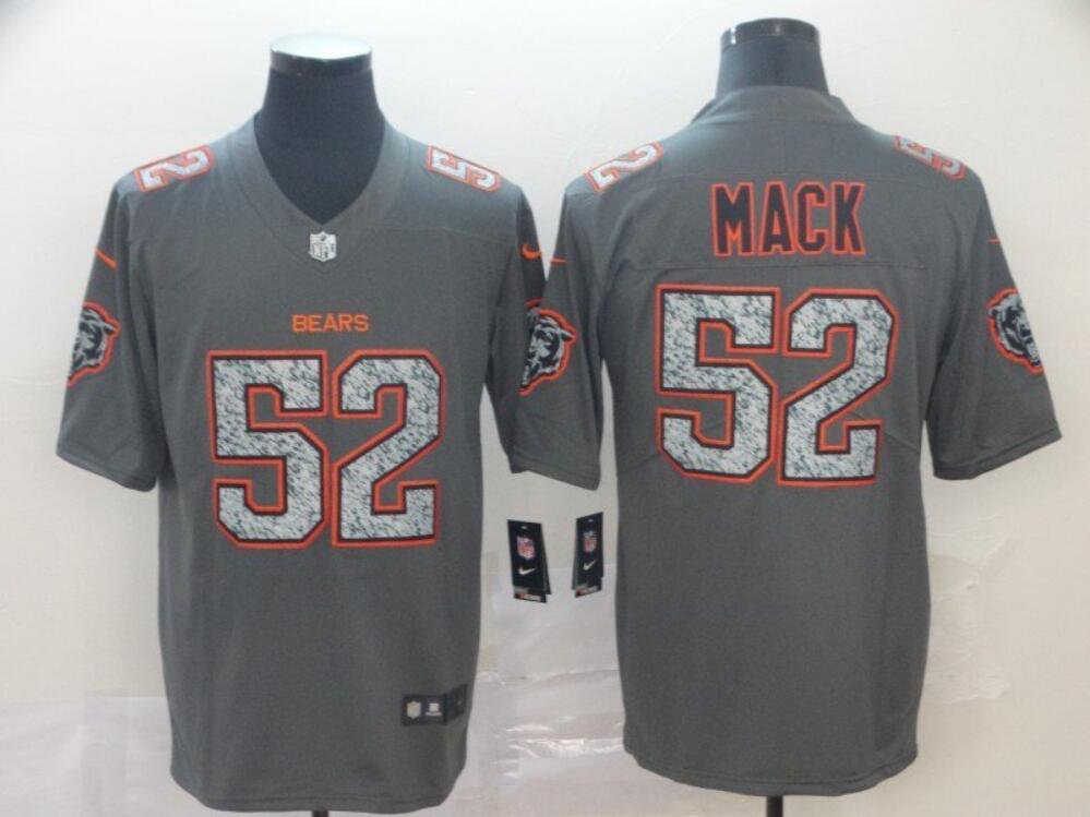Men's Khalil Mack #52 Bears Static Limited Player Jersey Gray