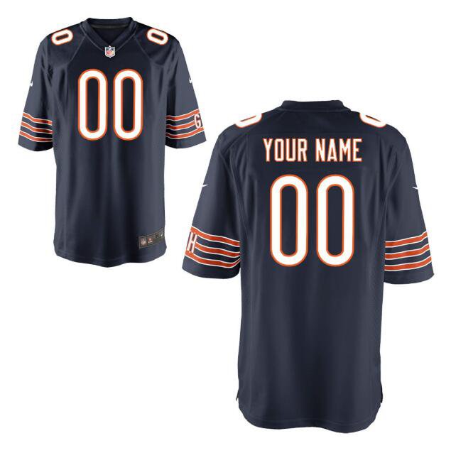 Custom Men's Bears Limited Jersey Navy