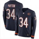 Men's Walter Payton #34 Bears Therma Long Sleeve Jersey Navy