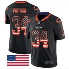 Men's Walter Payton #34 Bears Limited Jersey Black USA Flag