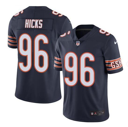 Men's Akiem Hicks #96 Bears Limited Jersey Navy