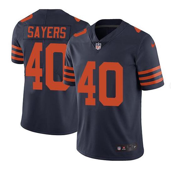 Men's Gale Sayers #40 Bears Color Rush Limited Jersey Navy