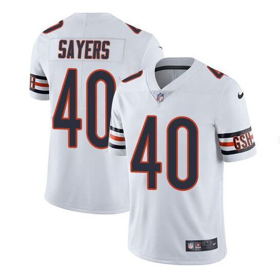 Men's Gale Sayers #40 Bears Limited Jersey White