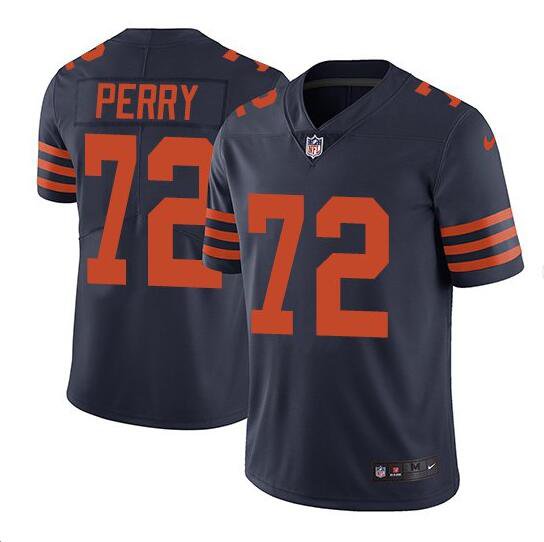 Men's William Perry #72 Bears Color Rush Limited Jersey Navy
