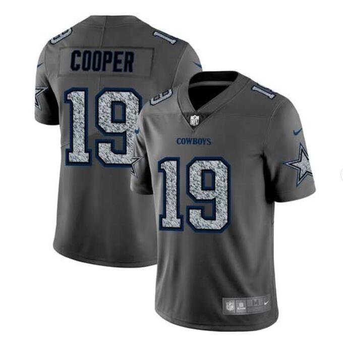 Men's Amari Cooper #19 Cowboys Static Limited Player Jersey Gray