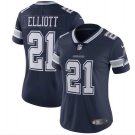 Women's Ezekiel Elliott #21 Cowboys Limited Player Jersey Navy