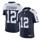 Men's Roger Staubach #12 Cowboys Vapor Limited Player Jersey Navy