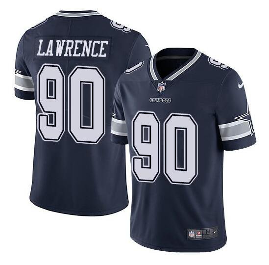 Men's DeMarcus Lawrence #90 Cowboys Limited Player Jersey Navy