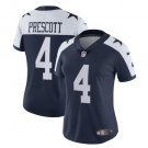Women's Dak Prescott #4 Cowboys Vapor Limited Player Jersey Navy