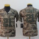 Youth Ezekiel Elliott #21 Cowboys Salute to Service Limited Player Jersey Camo