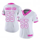 Women's Leighton Vander Esch #55 Cowboys Limited Player Jersey White pink