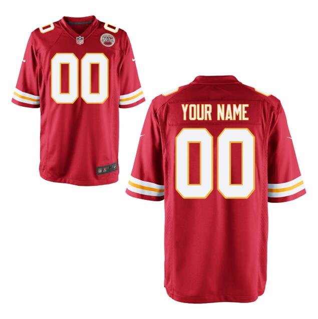 Custom Men's Chiefs Limited Jersey Red