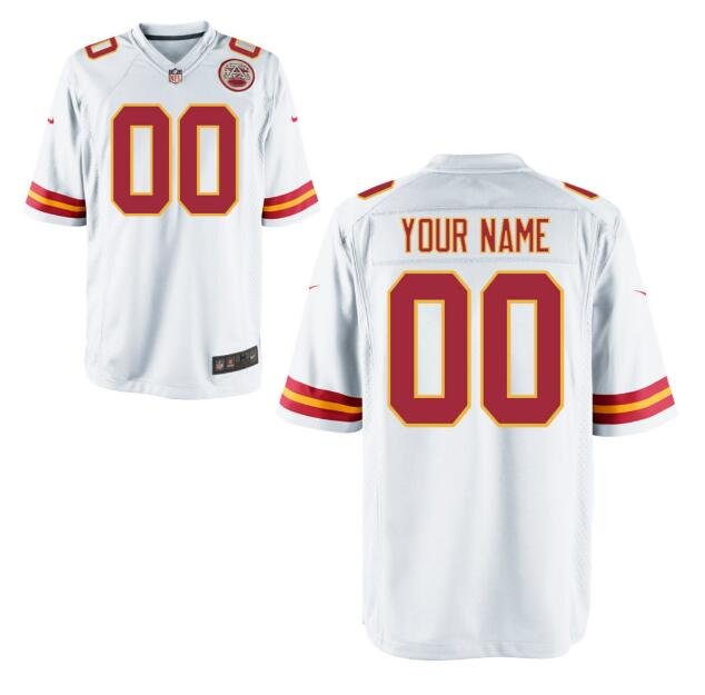 Custom Men's Chiefs Limited Jersey White