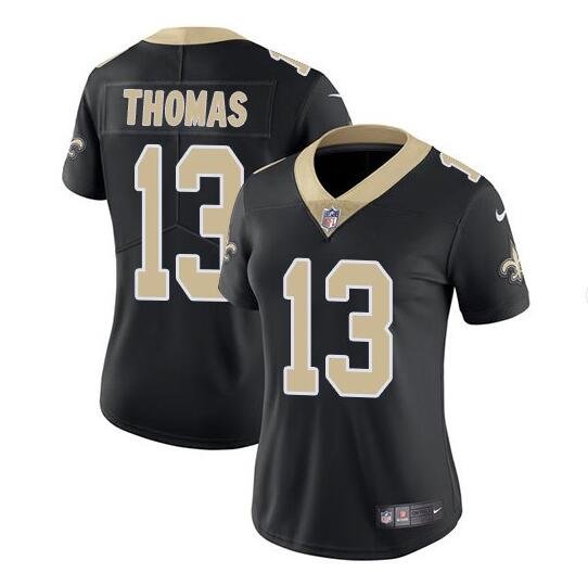 Women's Michael Thomas #13 Saints Limited Player Jersey Black
