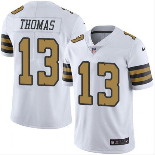 Men's Michael Thomas #13 Saints Color Rush Limited Player Jersey White